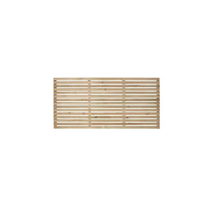 Forest Pressure Treated Contemporary Slatted Fence Panel 1.8m x 0.9m - Pack of 4