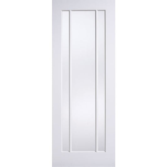 Lincoln Solid Core Internal Door - Primed - 3L Clear Glazed 2032 x 813mm White WFLINCOLNG32