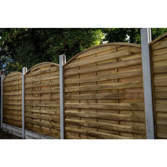 Forest Pressure Treated Decorative Dome Top Fence Panel 1.8m x 1.8m - Pack of 3