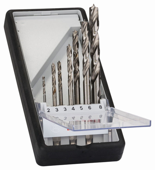 Bosch Brad Point Wood 7 Piece Drill Bit Set