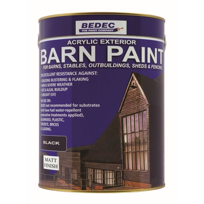 Bedec Exterior Barn Paint 5ltr Matt Black