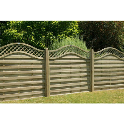 Forest Decorative Europa Prague Fence Panel 1.8m x 1.8m Treated Timber (Pack of 3)