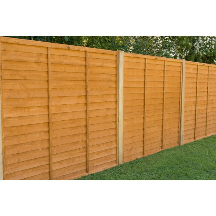Forest Overlap Fence Panel 6ft x 6ft (1.83m x 1.83m) - Pack of 3