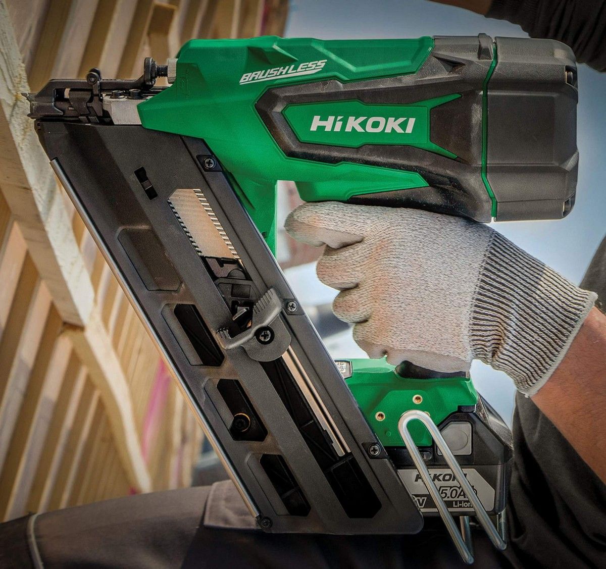 HiKOKI Brushless/Gasless 1st Fix Framing Nailer - Inc 2 Batteries