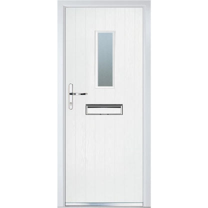Crystal GRP Cottage Door with Long Glass (RR) 920 x 2055mm Obscure - White