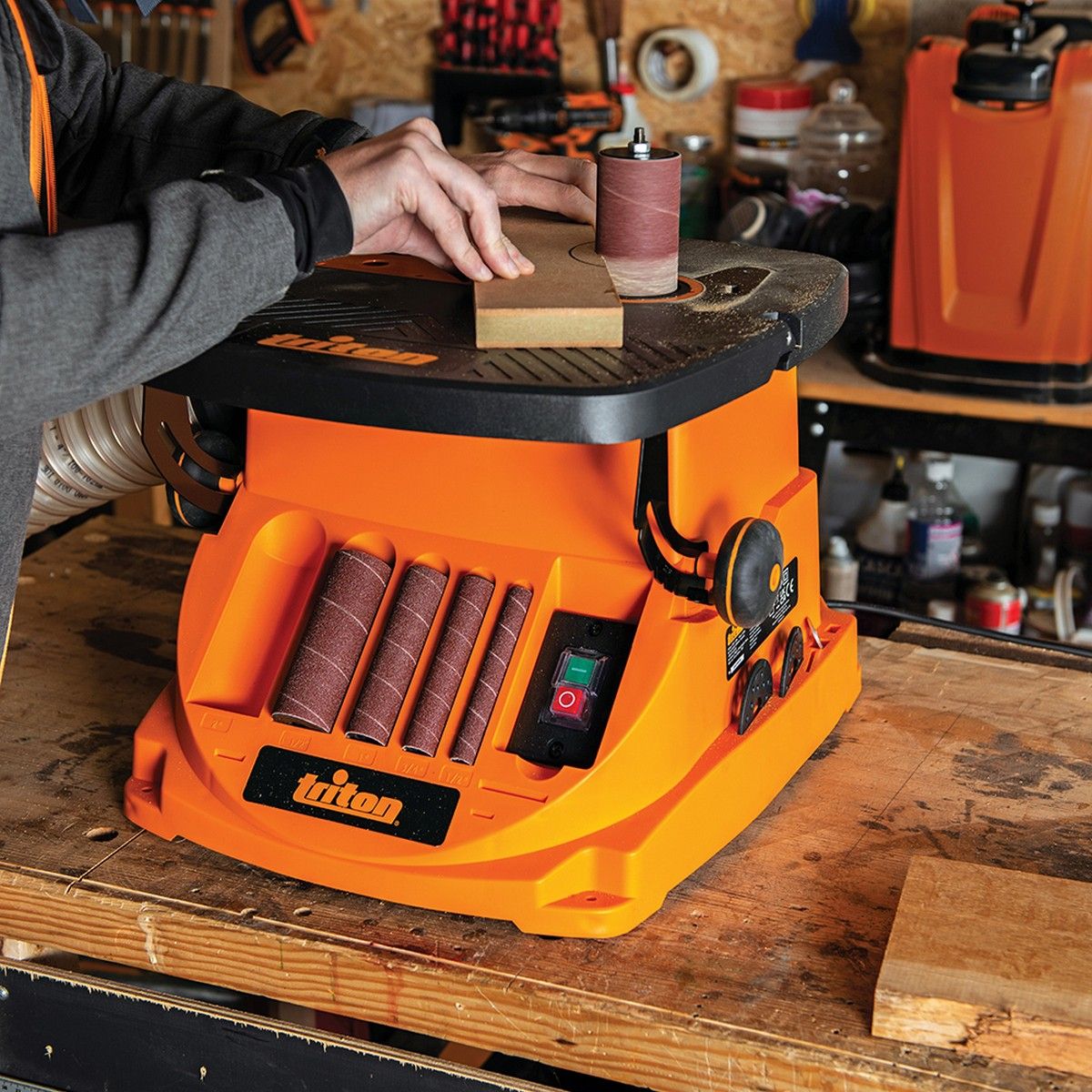 Triton 450W Oscillating Spindle & Belt Sander