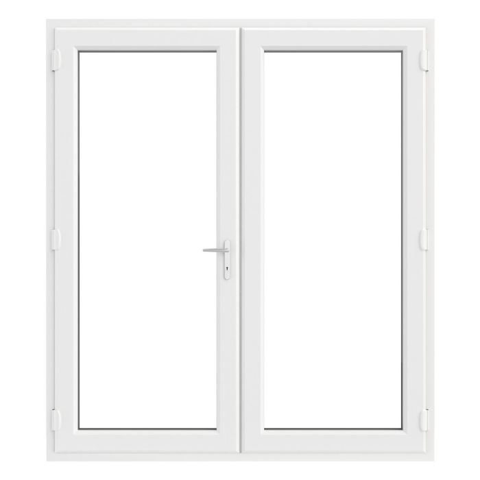 Crystal uPVC French Door (Left Hand Master) incl. 150mm Cill 1790 x 2090mm Clear - White