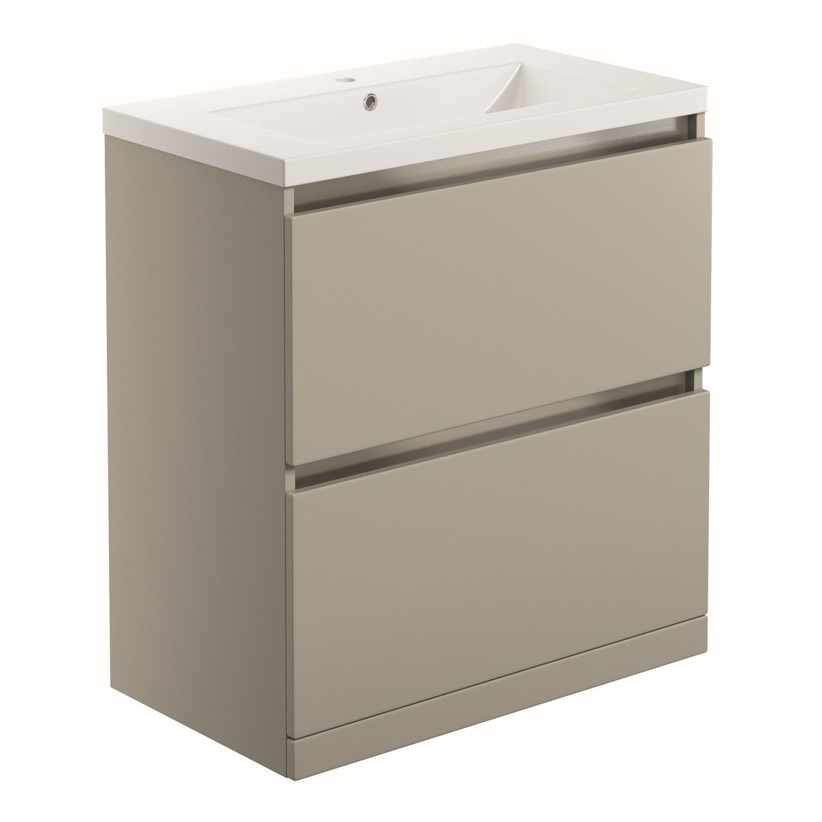 Cerne Floor Standing Vanity Unit (inc 1TH Basin) 800mm - Latte