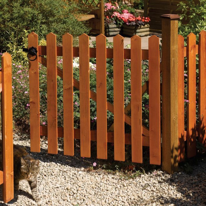 Rowlinson Picket Fence 6x3 - Honey Brown (Pack of 3)