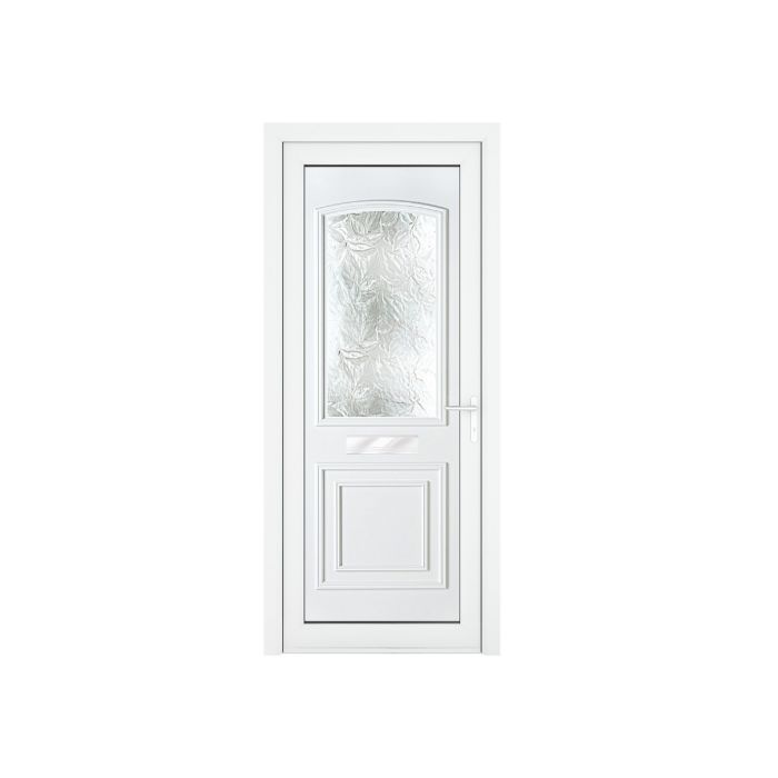 Crystal Balmoral uPVC Front Door with 2 Panels & Large Glass (Right Hand) 920 x 2090mm - White