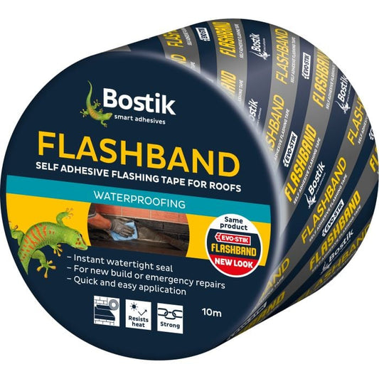 Evo-Stik Flashband Waterproof Self Adhesive Flashing Tape - 75mm x 10m - Grey