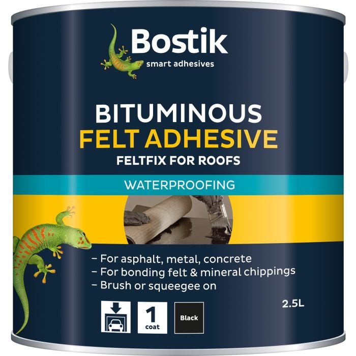 Cementone Feltfix Bitumen Roof Felt Adhesive 2.5ltr - Black