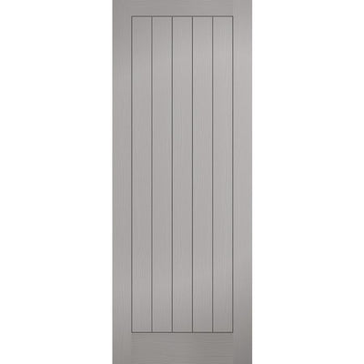 LPD Textured Vertical 5P Internal Door 1981 x 762mm Pre-Finished Grey Composite