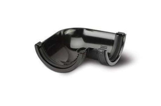 112mm Half Round Gutter Angle 90 Degree Black – Durable Corner Gutter Fitting