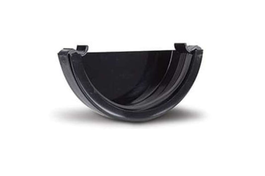 112mm Half Round Gutter Stop End Ext Black – Durable & Reliable Gutter Accessory