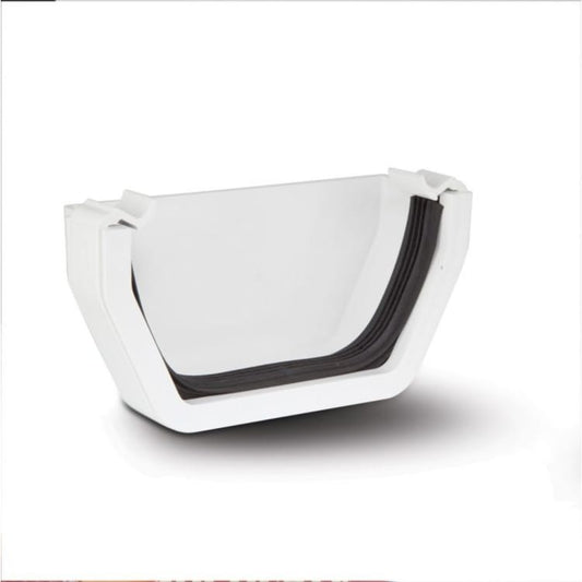 114mm Square External Stop End White – Neat Gutter Termination