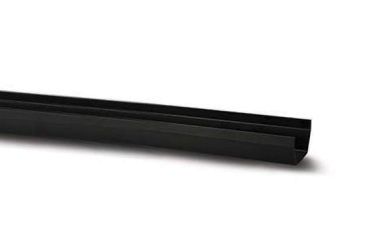 114mm Square Gutter Black 2m – Durable Rainwater Management