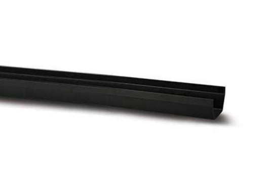 114mm Square Gutter Black 2m – Durable Rainwater Management