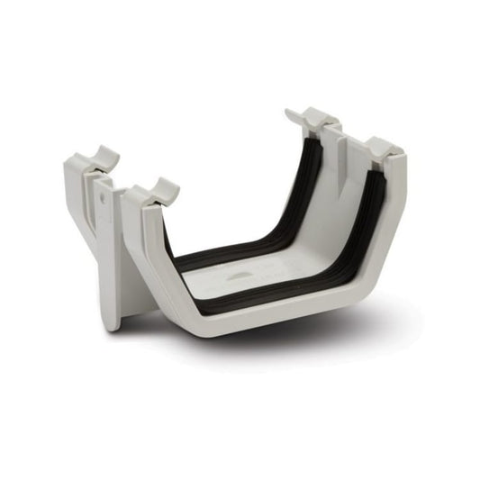 114mm Square Union Bracket White – Strong and Secure Downpipe Support