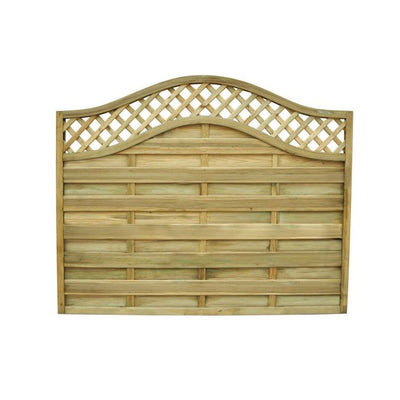 Forest Decorative Europa Prague Fence Panel 1.8m x 1.5m Treated Timber (Pack of 3)