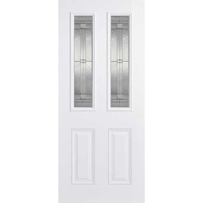 Malton GRP External Door - Leaded DG 1981 x 838mm White GRPMALWHI33