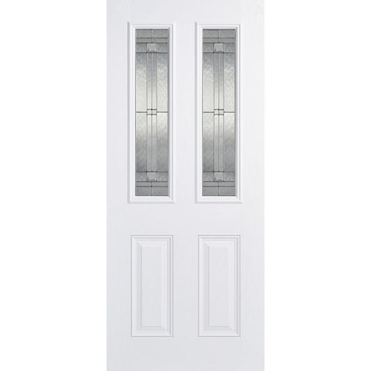 Malton GRP External Door - Leaded DG 1981 x 838mm White GRPMALWHI33