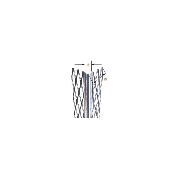 12-19mm Standard Wing Angle Bead - 5x53mm x 3m - Galvanised