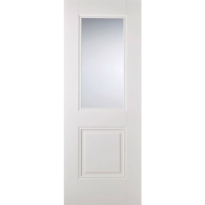 LPD Arnhem 1P 1L Glazed Internal Door 1981 x 762mm White Primed Plus