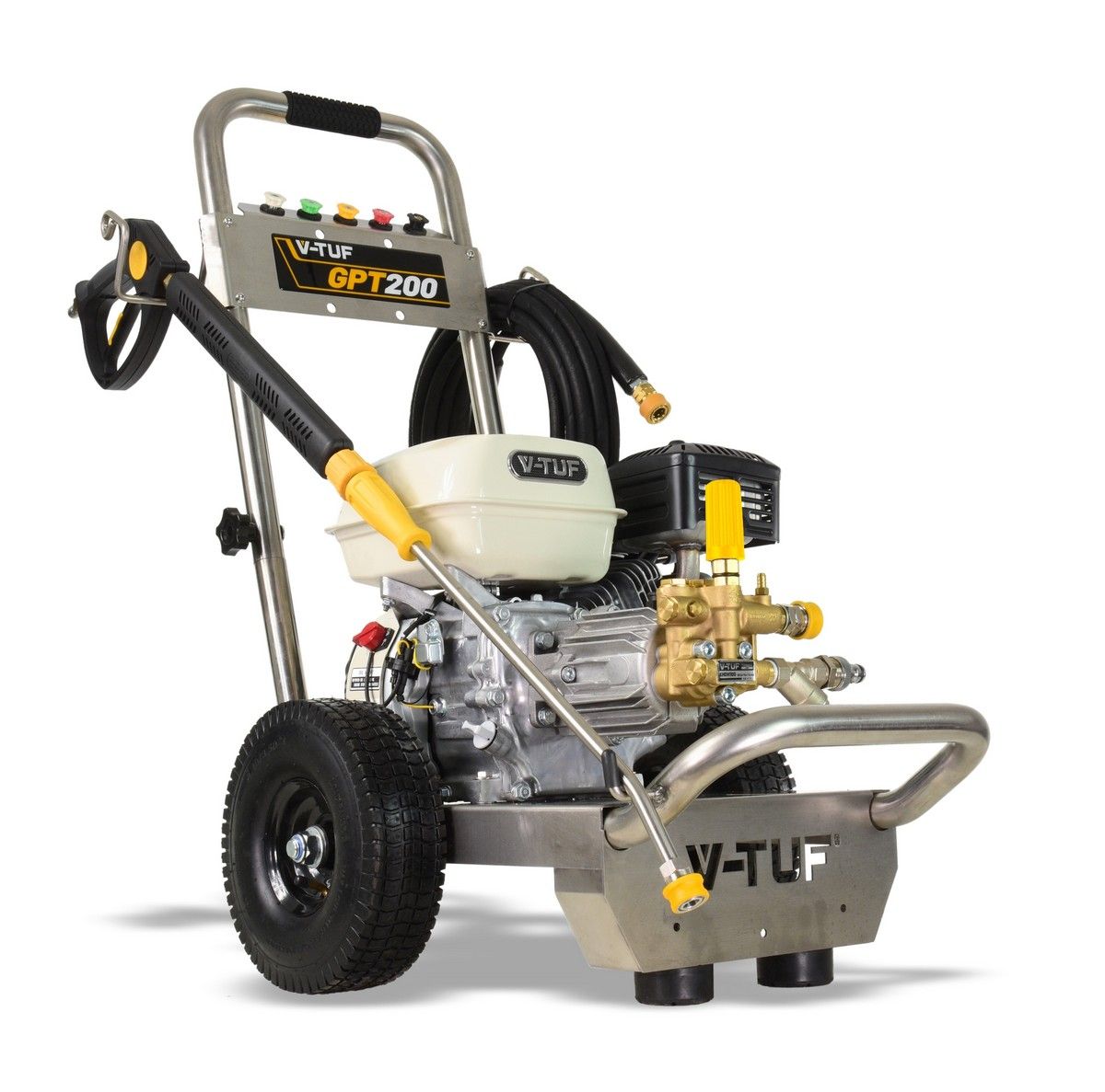 V-TUF Industrial Petrol Pressure Washer with GP200 Honda Engine (6.5hp/190bar/2755psi)