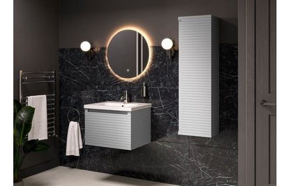 Holt Wall Hung 1 Door Tall Unit 350mm - Matt Mineral Grey