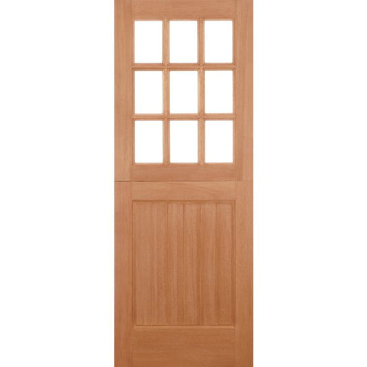 LPD Stable 9L Unglazed Straight Top M&T External Door 1981 x 762mm Unfinished Hardwood