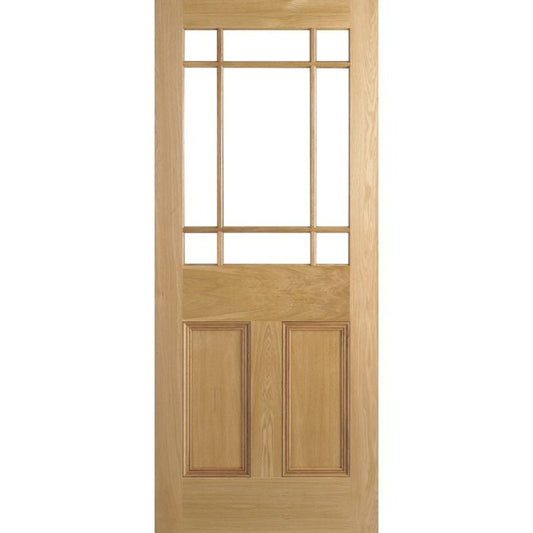 Downham Solid Core Internal Door - Unfinished & Unglazed 2032 x 813mm Oak PPDOW32OAK