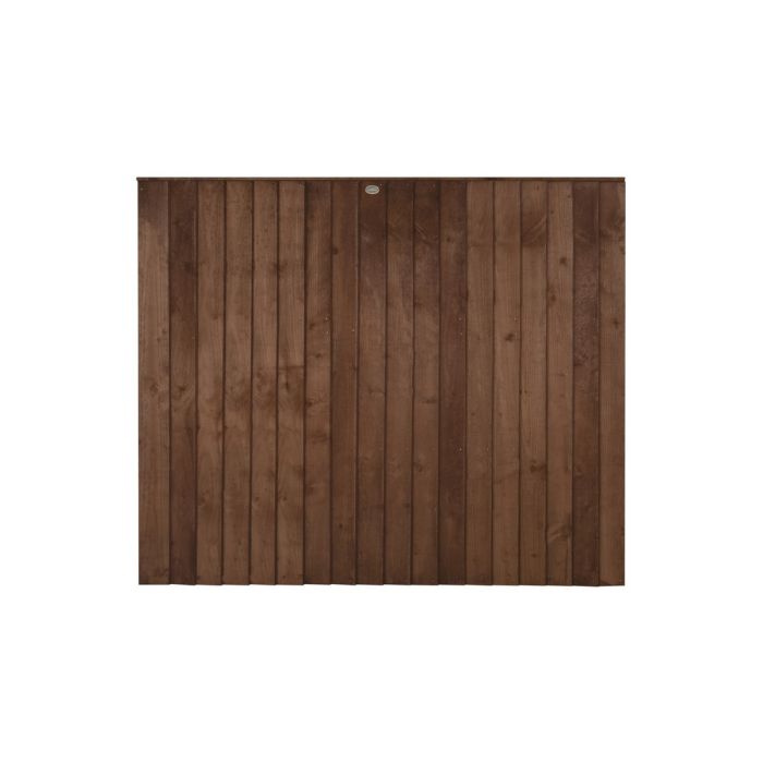 Forest Pressure Treated Closeboard Fence Panel 6ft x 5ft 6in (1.83m x 1.7m) Brown - Pack of 4