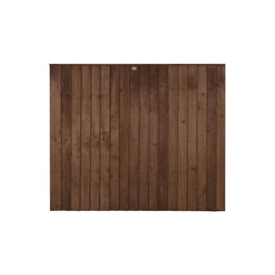 Forest Pressure Treated Closeboard Fence Panel 6ft x 5ft 6in (1.83m x 1.7m) Brown - Pack of 4