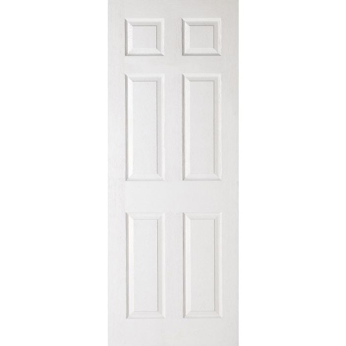 LPD Textured 6P Internal Door 1981 x 711mm Primed White Composite