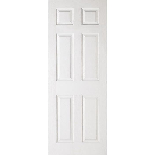 LPD Textured 6P Internal Door 1981 x 711mm Primed White Composite