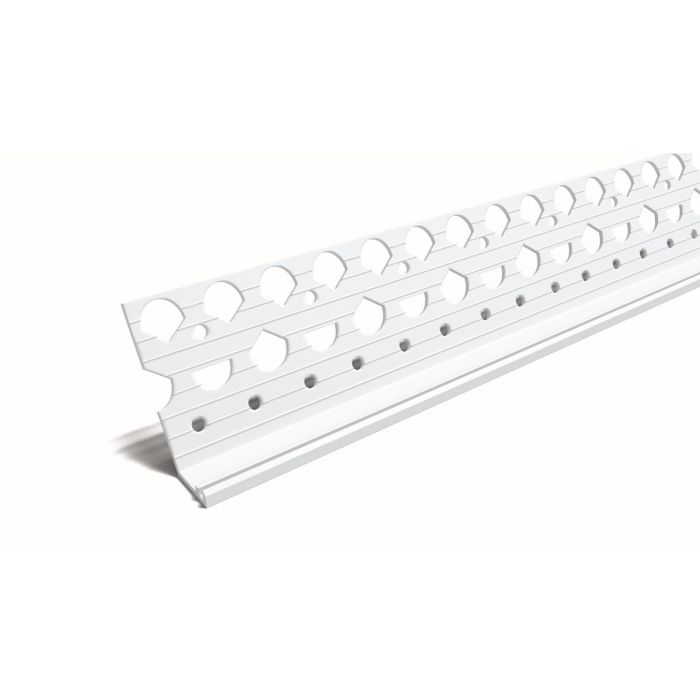 15mm Bell Cast Renderstop Bead 20x45mm x 2.5m White PVCu