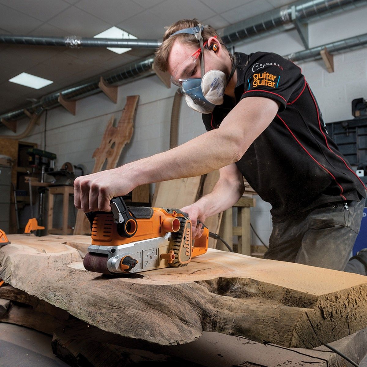 Triton 1200W Belt Sander 75mm