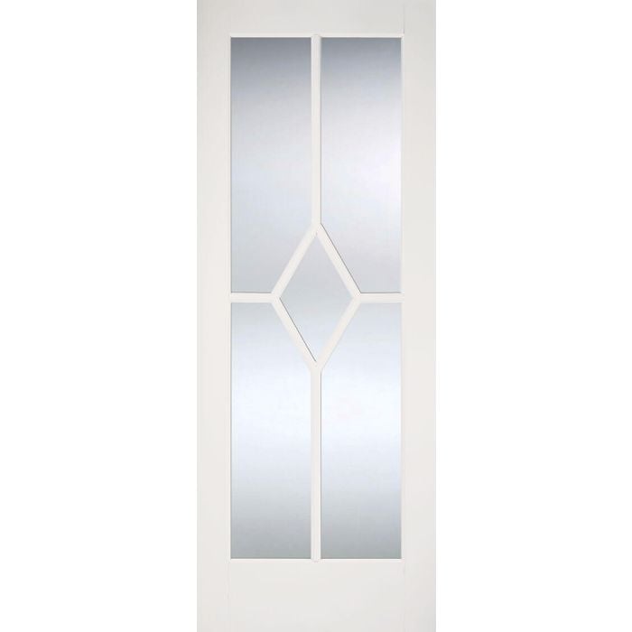 LPD Reims 5L Clear Bevelled Glazed Internal Door 1981 x 762mm Primed White