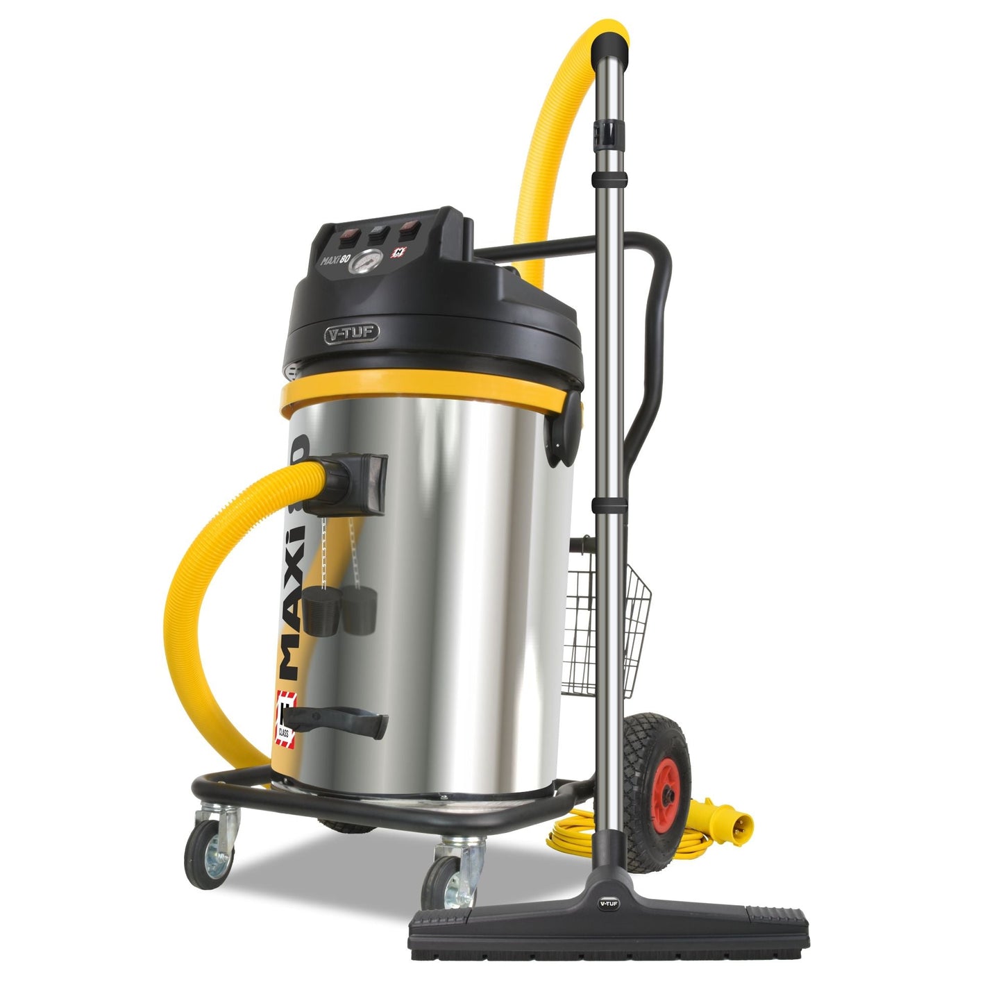 V-TUF MAXI H-CLASS Industrial Dust Extractor Vacuum Cleaner (110V_2400W_80ltr)
