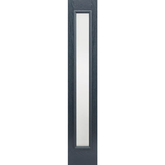 Frosted GRP External Glass Sidelight - DG 2032 x 356mm Grey GRPGRESLFRO