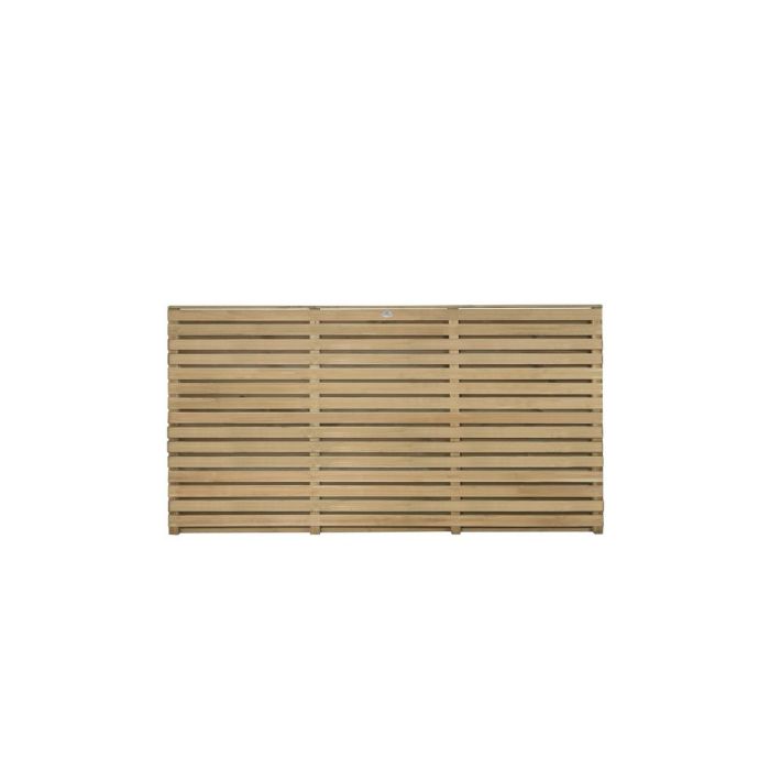Forest Contemporary Double Slatted Fence Panel 1.8m x 0.9m Treated Timber (Pack of 5)