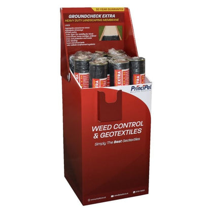 Groundcheck Extra Heavy Duty Woven Landscaping Fabric & Geotextile 2 x 25mtr - Black