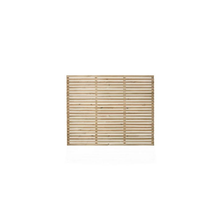 Forest Contemporary Slatted Fence Panel 1.8m x 1.5m Treated Timber (Pack of 5)