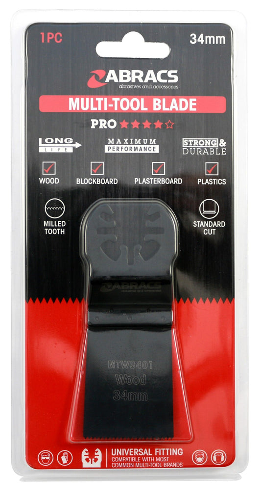 Abracs MTW3420 Multi-Tool Blade for Wood 34mm (Pack of 20)