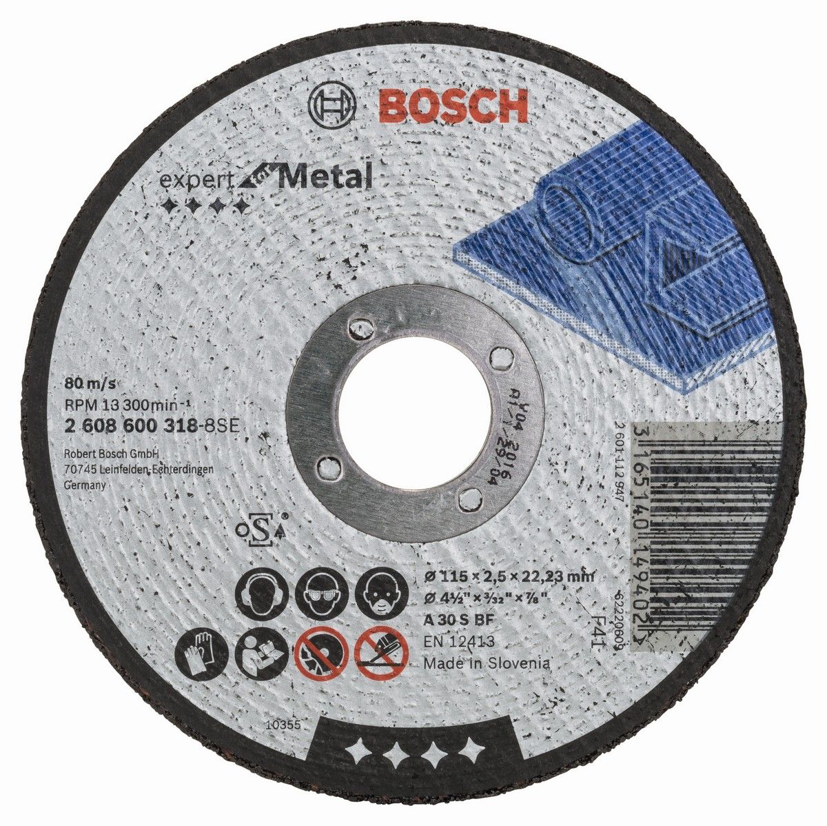 Bosch Metal Bore Flat Cutting Disc 300 x 20mm