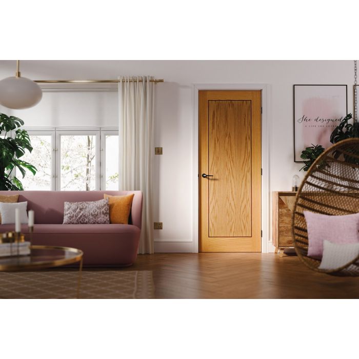 Inlay Solid Core Internal Door - Prefinished - 1P 1981 x 686mm Oak INLAY1P27