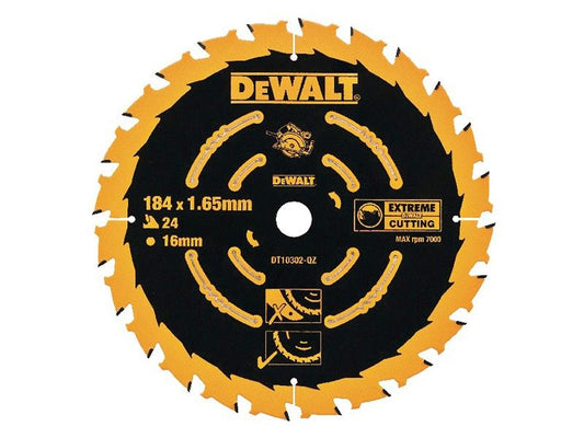 DeWalt DT10302-QZ Elite Series Circular Saw Blade 24T 184mm x 16mm