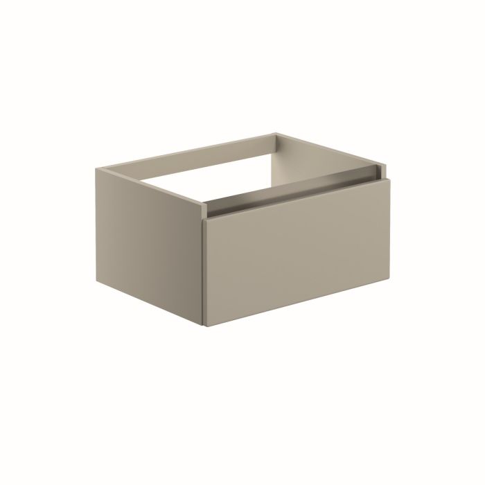 Cerne 1 Drawer Wall Hung Vanity Unit (No top) 800mm - Latte
