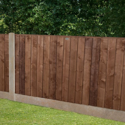 Forest Pressure Treated Closeboard Fence Panel 6ft x 4ft (1.83m x 1.22m) Brown - Pack of 4